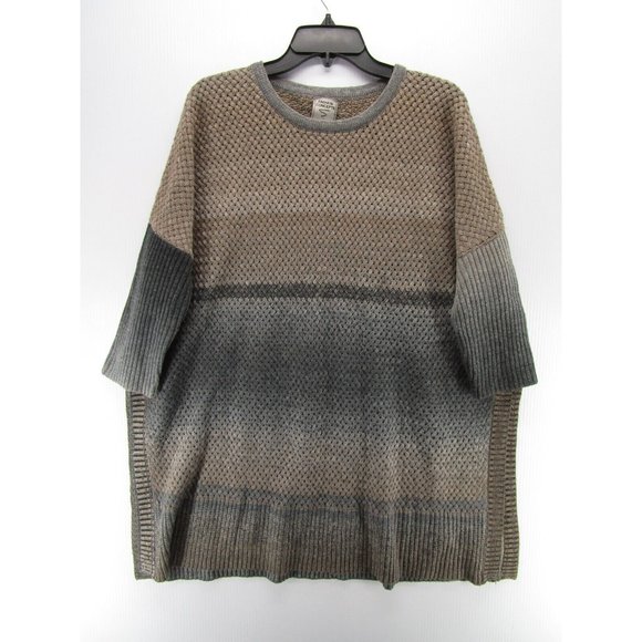 Fashion Concept Sweater Pullover Ombre Crewneck Relaxed Preppy - Picture 1 of 10